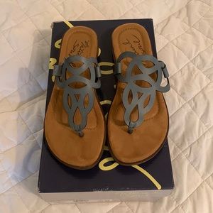 Naturalizer, Natural Sole Jennie sandal, size 5.5, color-denim